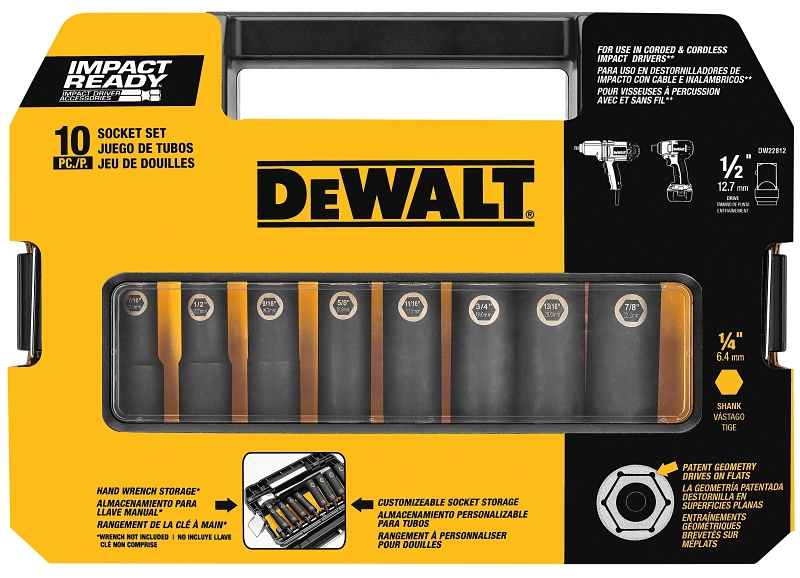 Impact Ready Dw22812 Socket Set