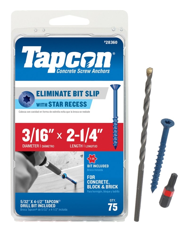 Screw Masonry Ph 3/16X2-1/4