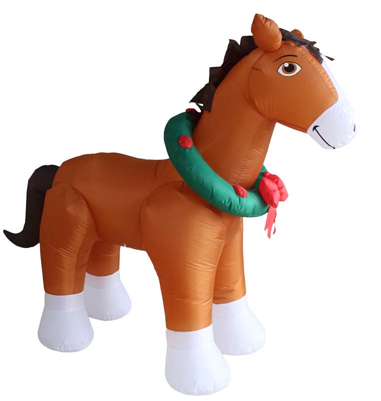 Inflatable Horse With Wreath