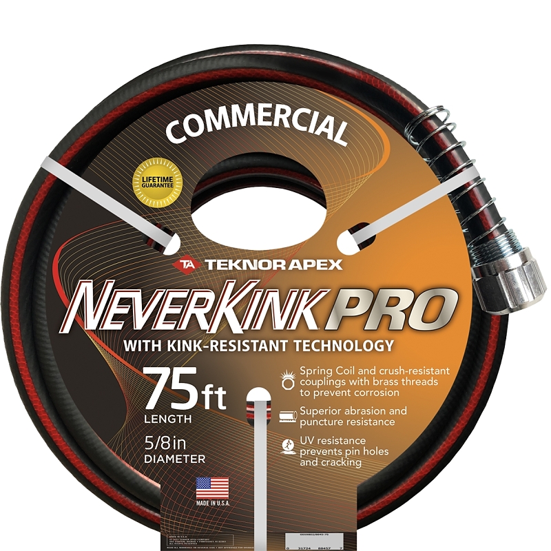 NeverKink Pro Commercial Duty Water Hose - 5/8" x 75'