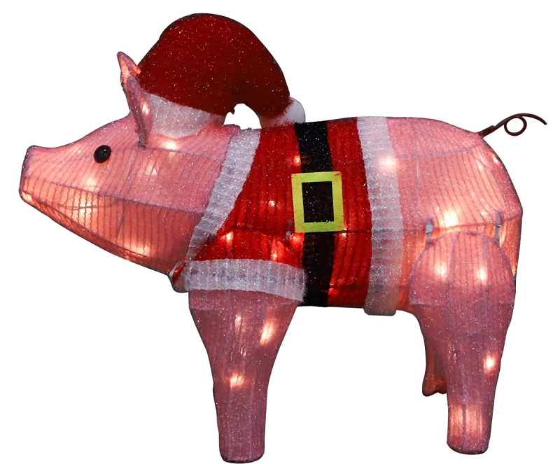 Prelit 3D Mesh Pig