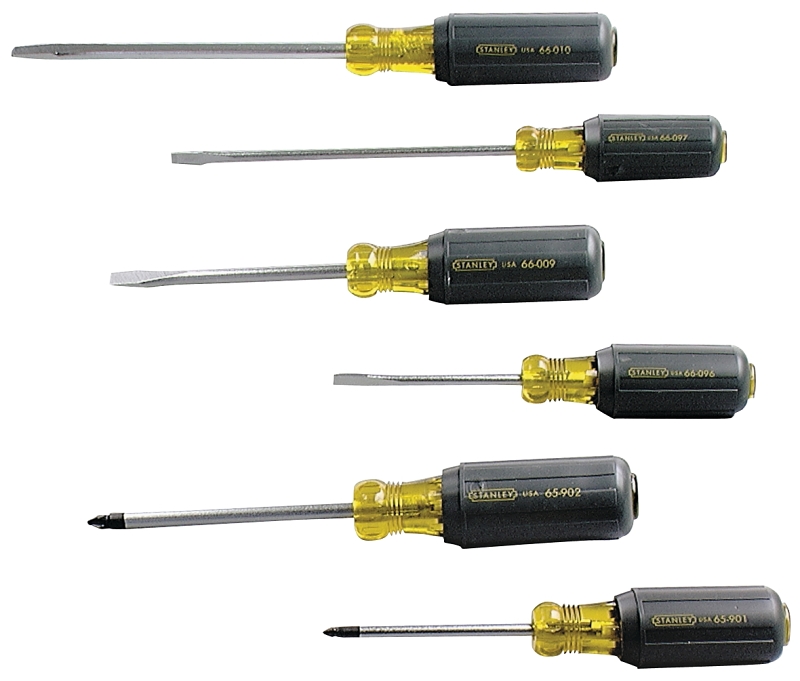 Screwdriver Set 6Pc Vinly Hndl