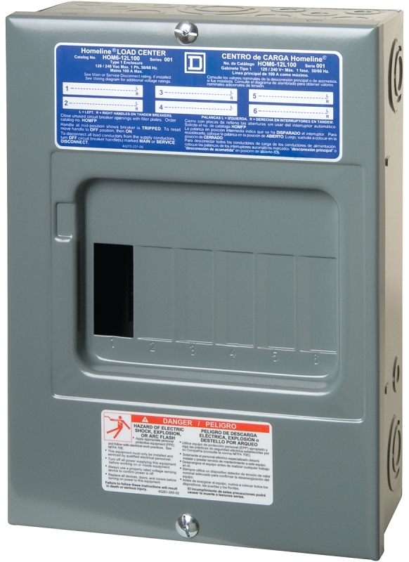 Homeline Hom612l100scp Load Center